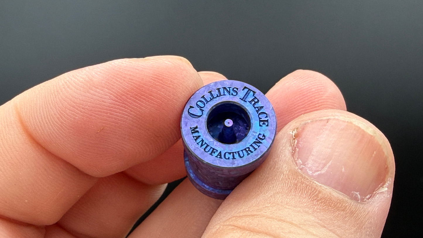 Blurple Crystal Titanium spool The End Bead
