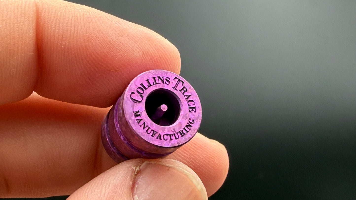 Pink Crystal Titanium two line The End Bead (Copy)