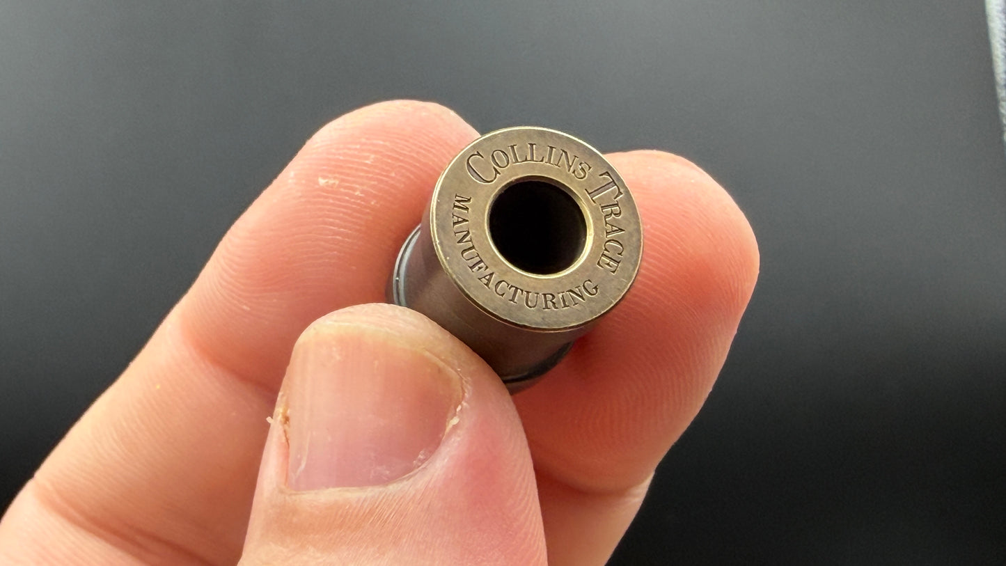 Antique Brass spool "Middle" engraved logo