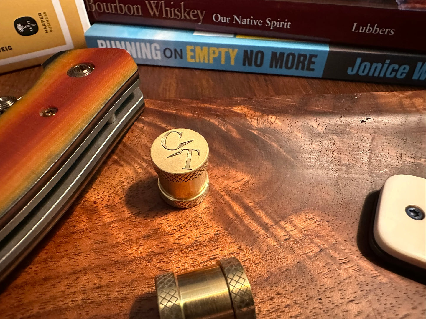 Shiney Brass with Knurling