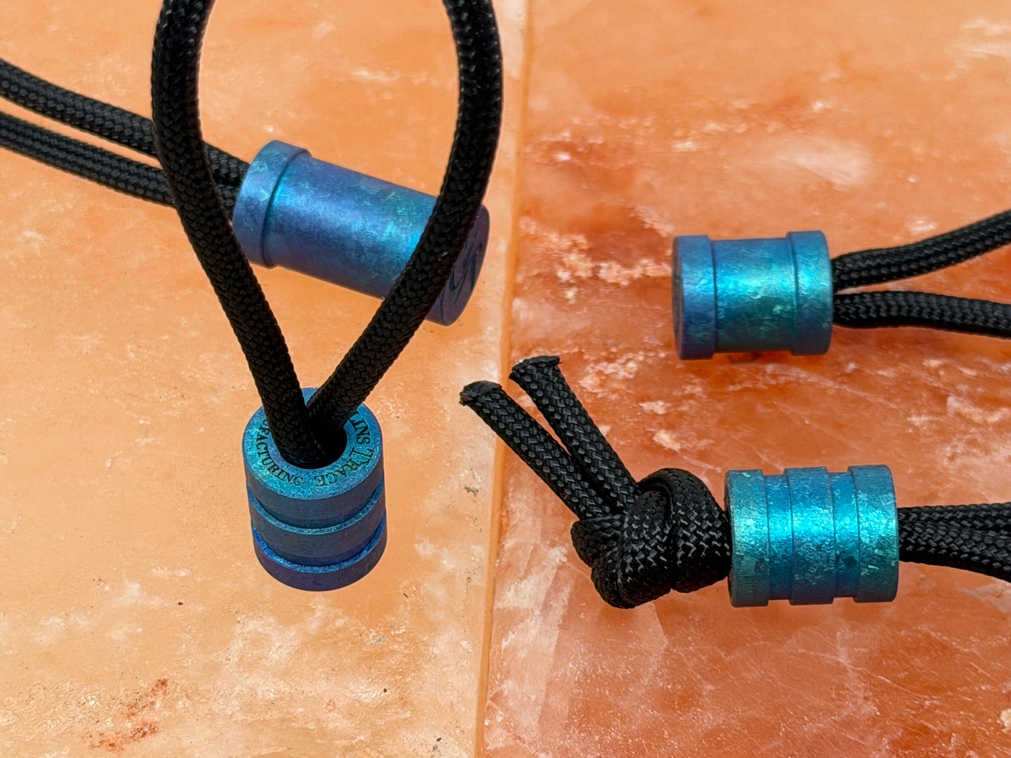 Ice Blue Crystal Titanium Two Line The End Bead