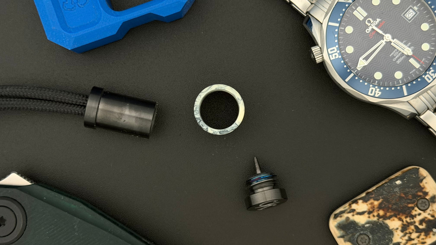 Zirconium The End Bead XL with Russian Bakelite Sleeve