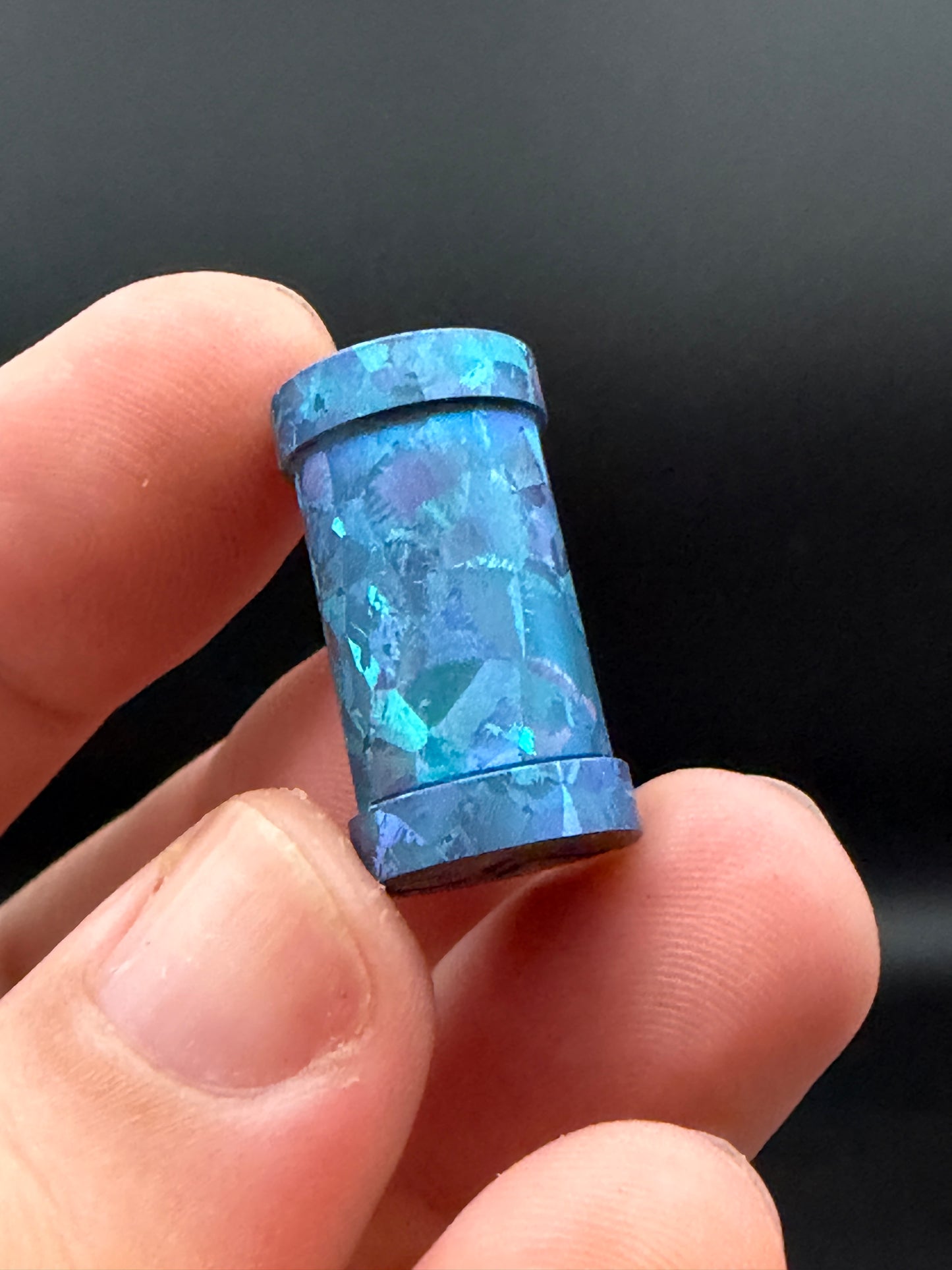 Large Crystal Ice Blue Crystal Titanium XL The End Bead