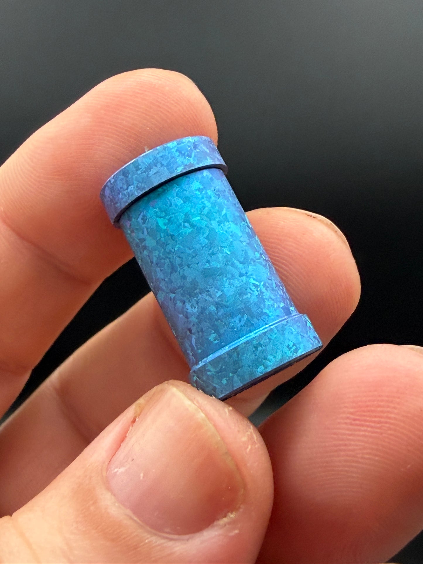 Ice Blue Crystal Titanium XL The End Bead