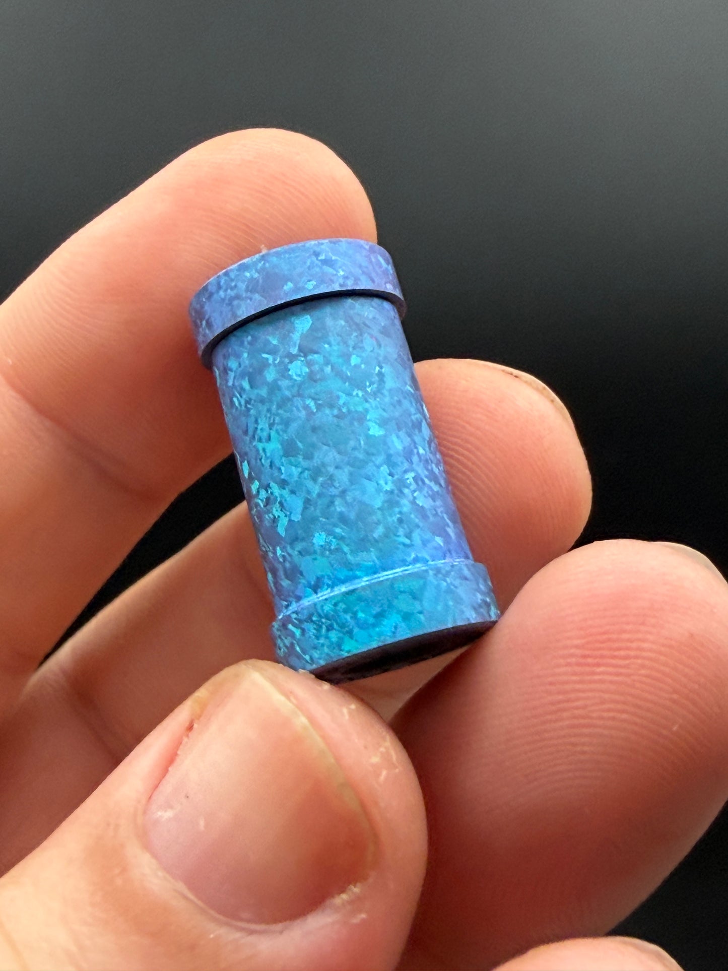 Ice Blue Crystal Titanium XL The End Bead
