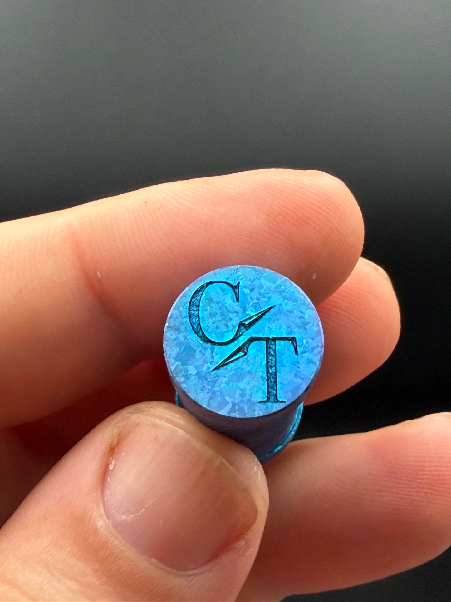 Ice Blue Crystal Titanium XL The End Bead