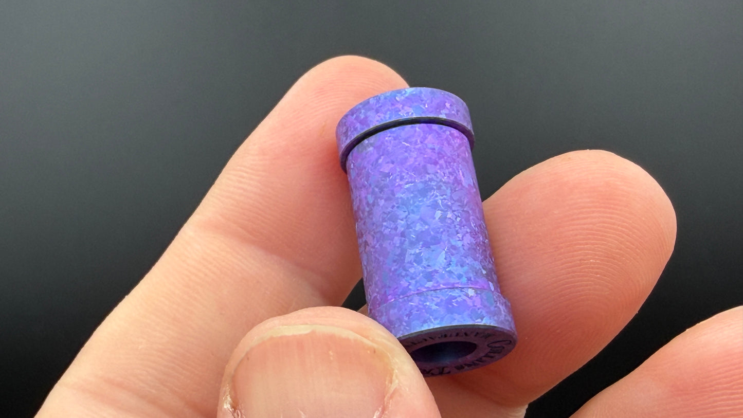 Blurple Crystal Titanium XL The End Bead