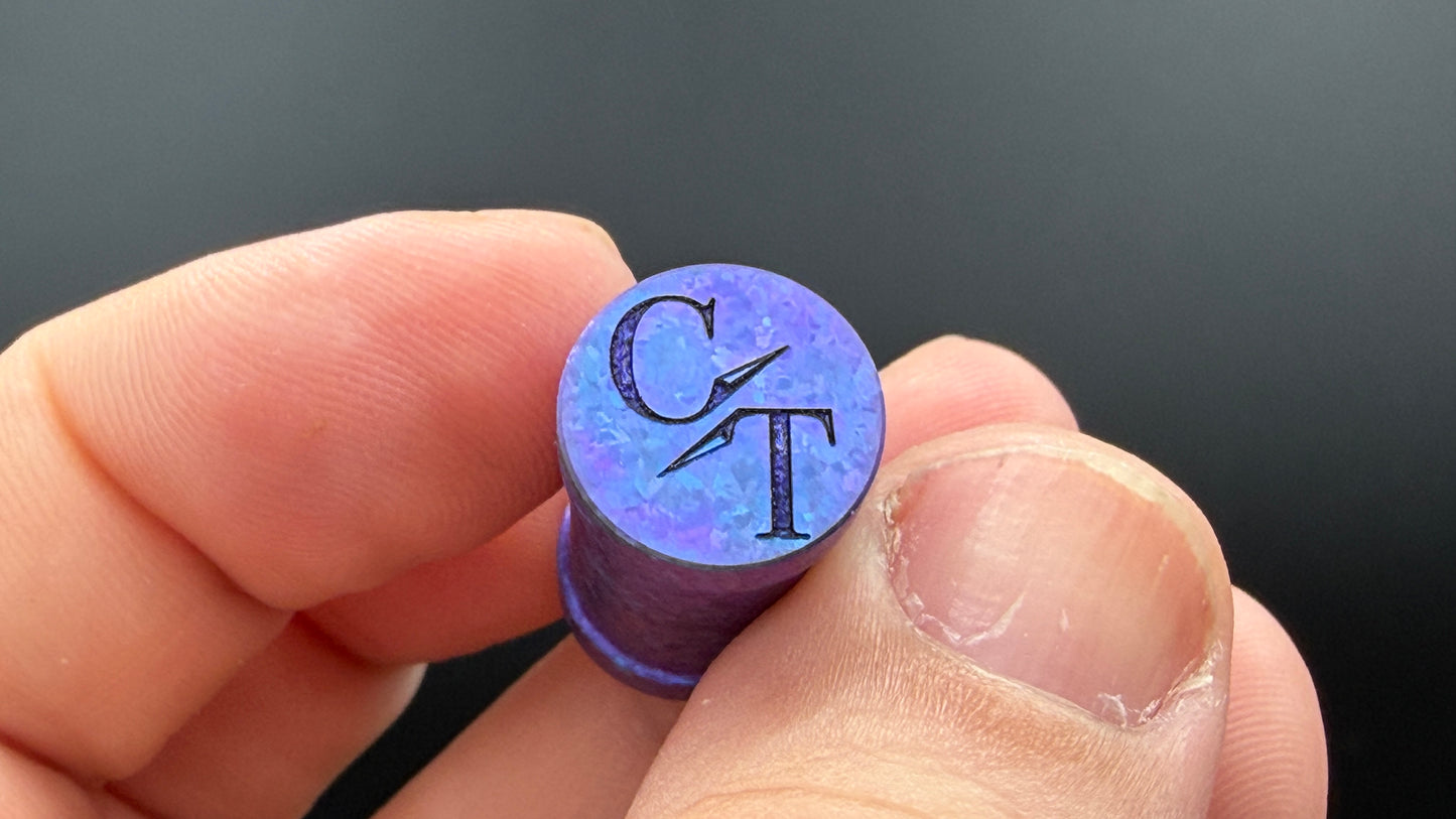 Blurple Crystal Titanium XL The End Bead