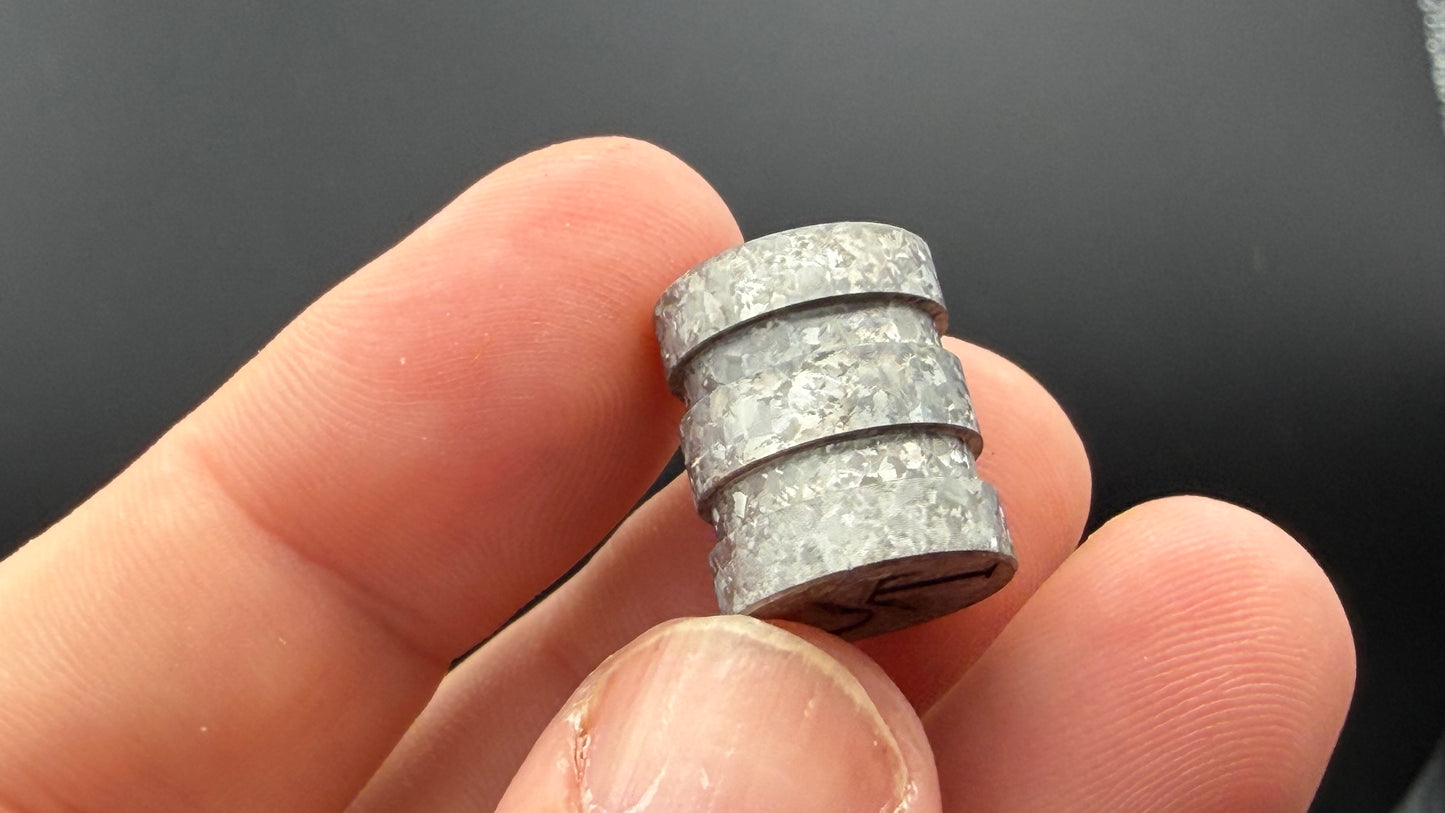Natural Crystal Titanium two line The End Bead