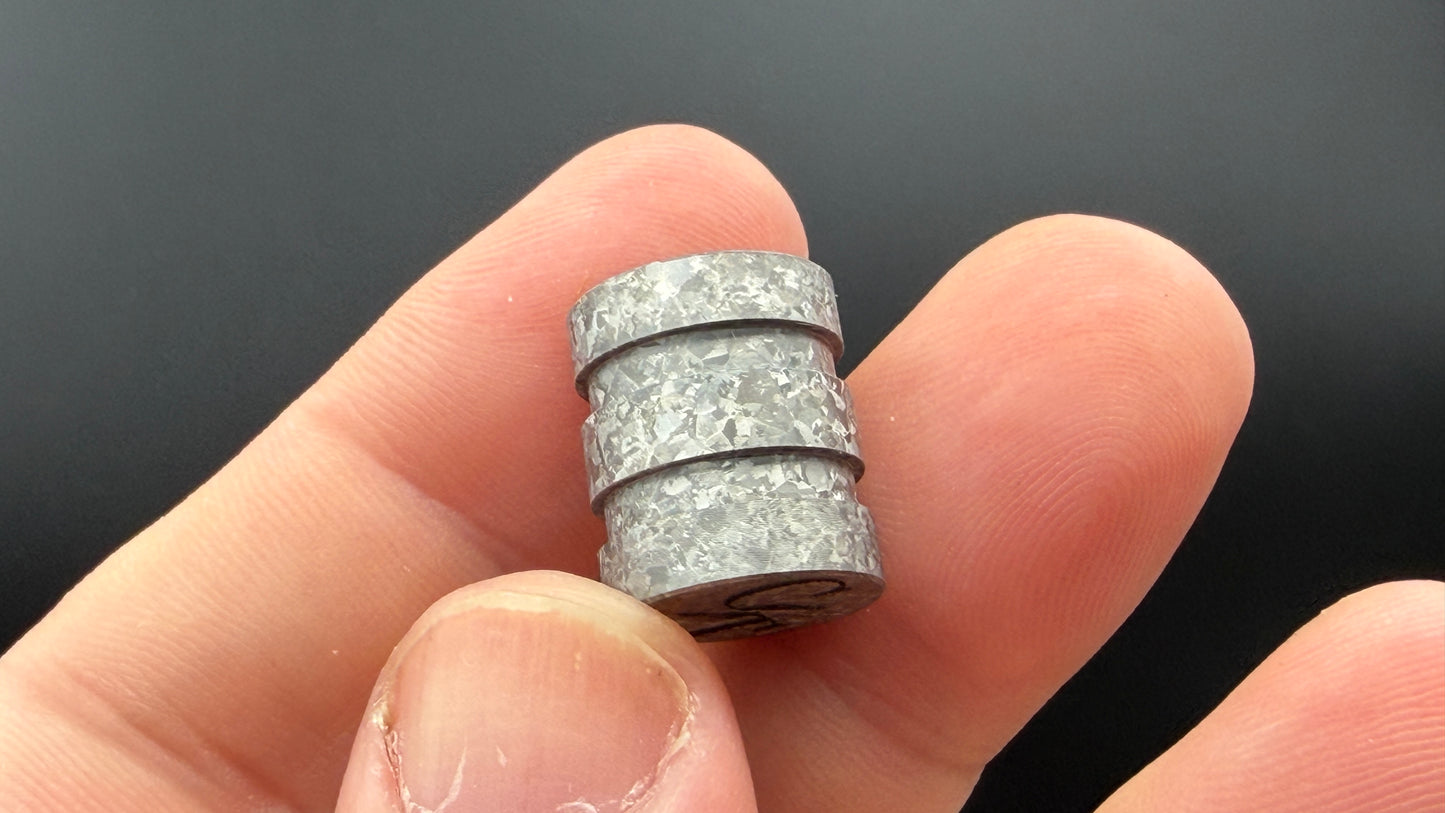 Natural Crystal Titanium two line The End Bead