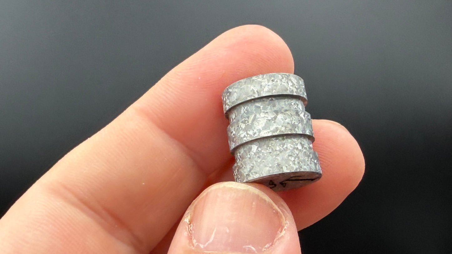Natural Crystal Titanium two line The End Bead