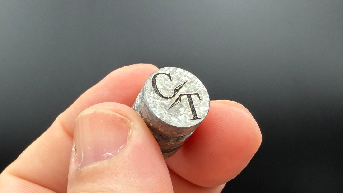 Natural Crystal Titanium two line The End Bead