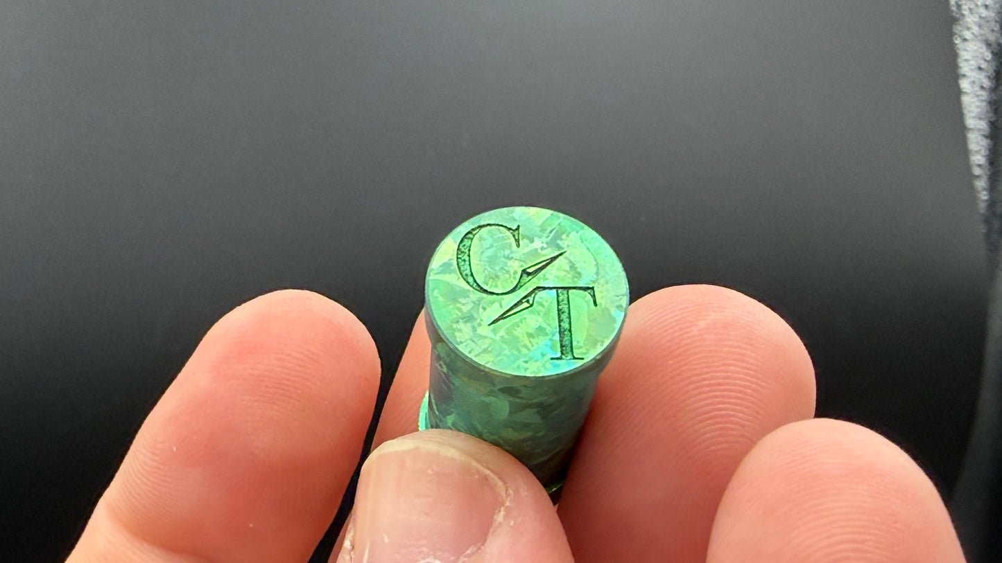 Large Crystal Green Crystal Titanium XL The End Bead