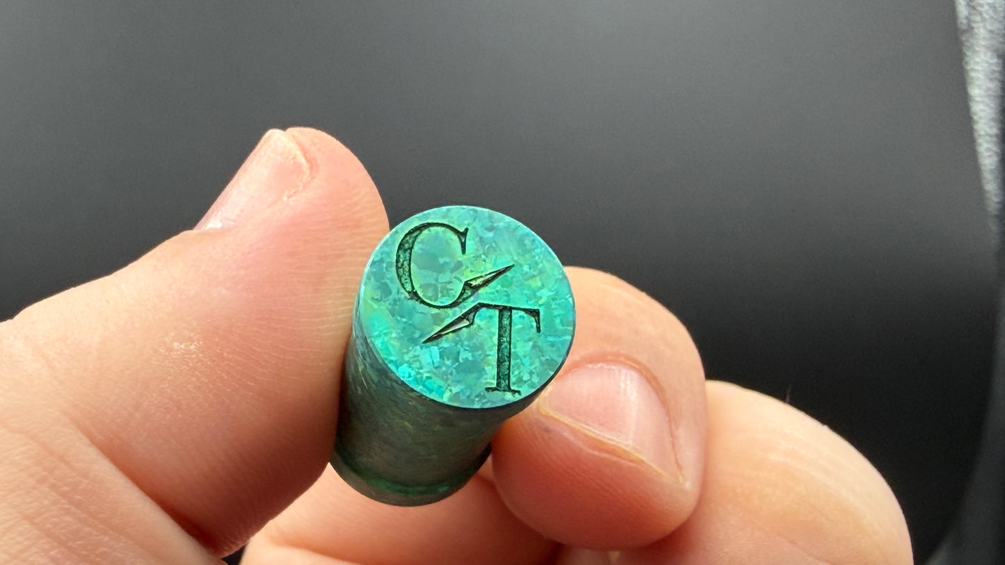 Green Crystal Titanium XL The End Bead