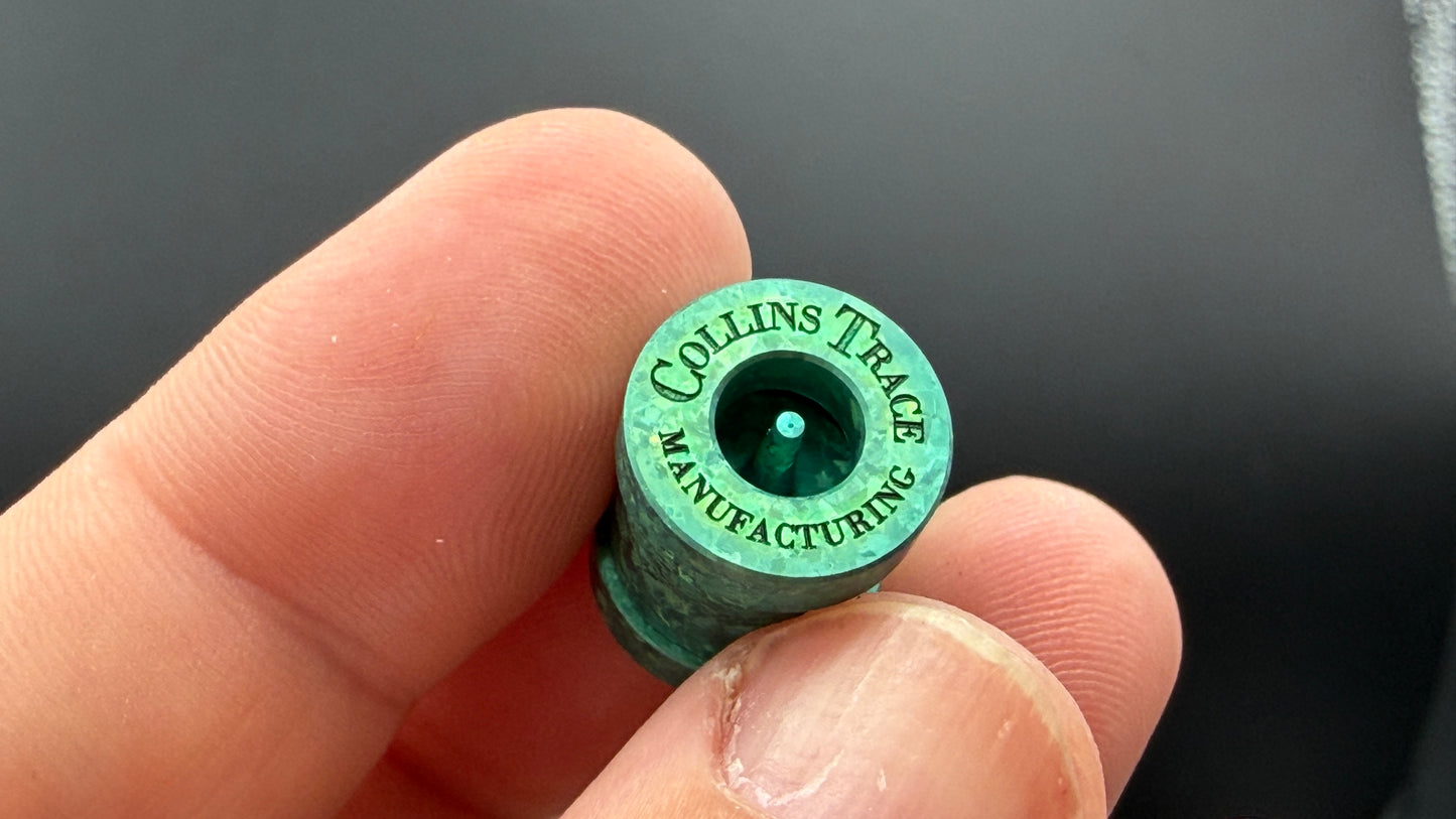 Green Crystal Titanium spool The End Bead