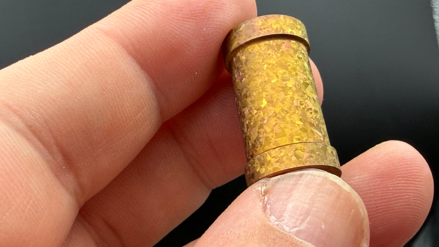 Orange to Rose Gold Crystal Titanium XL The End Bead