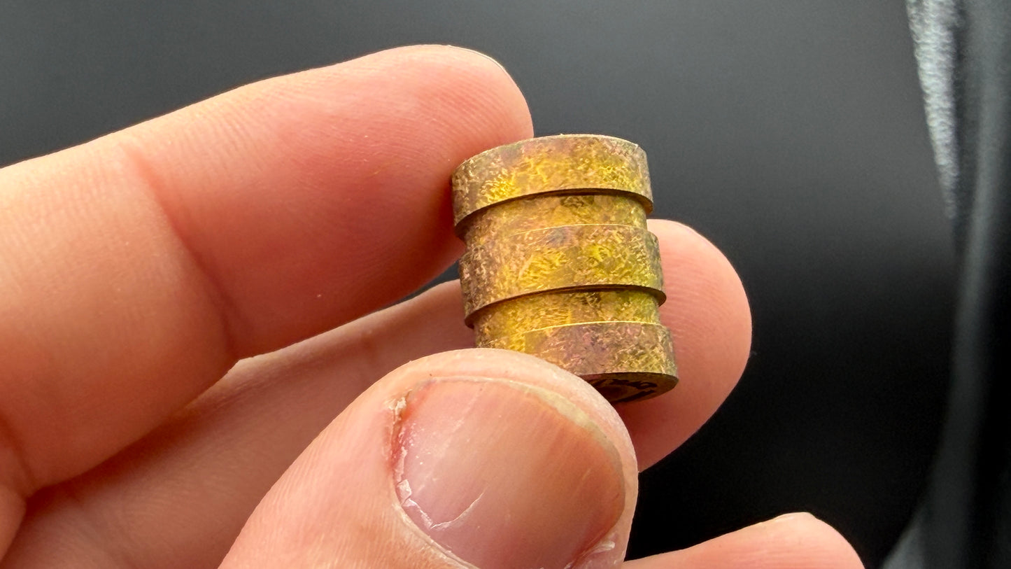 Orange to Rose Gold Crystal Titanium The Middle Bead