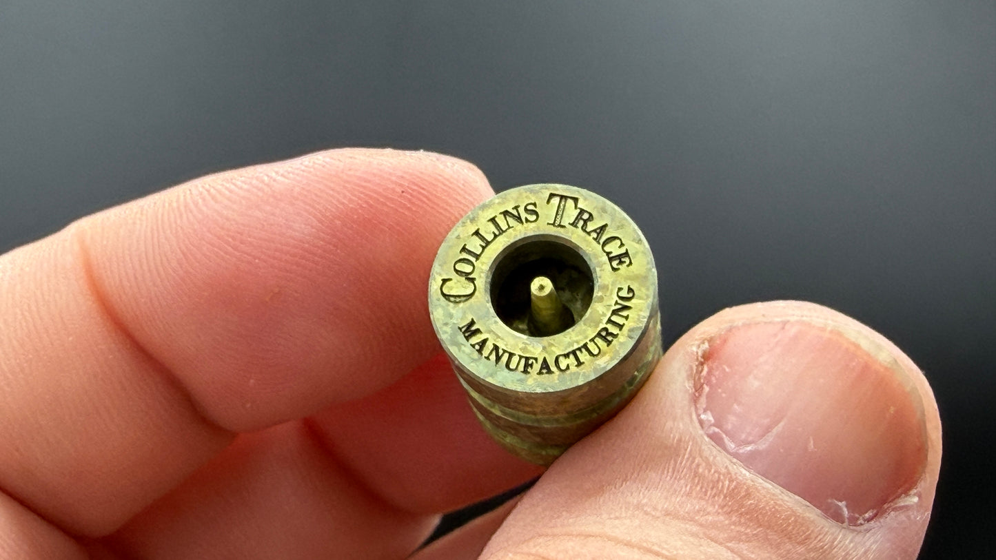 Gold Crystal Titanium two line The End Bead