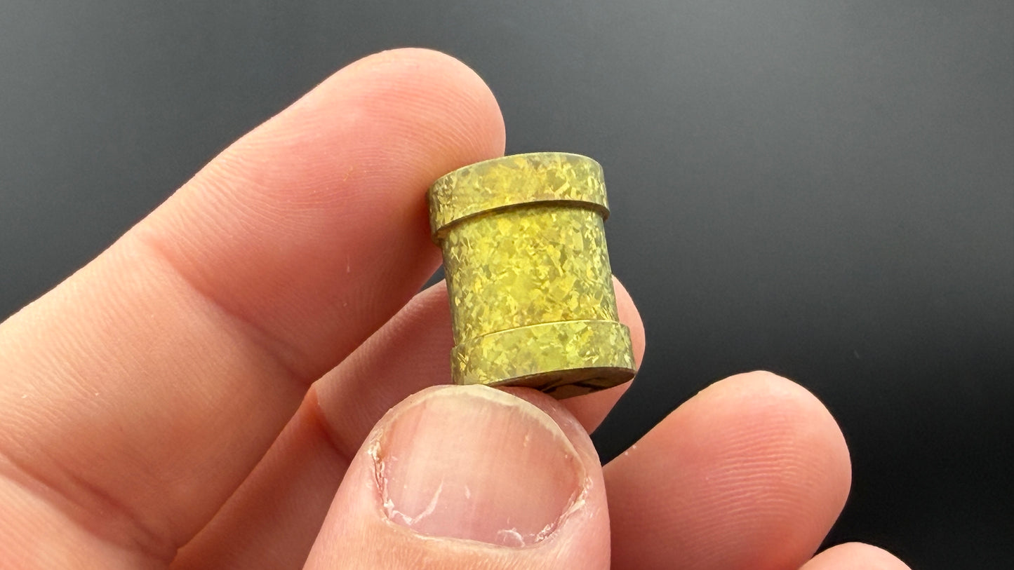 Gold Crystal Titanium spool The End Bead