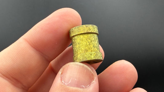 Gold Crystal Titanium spool The End Bead