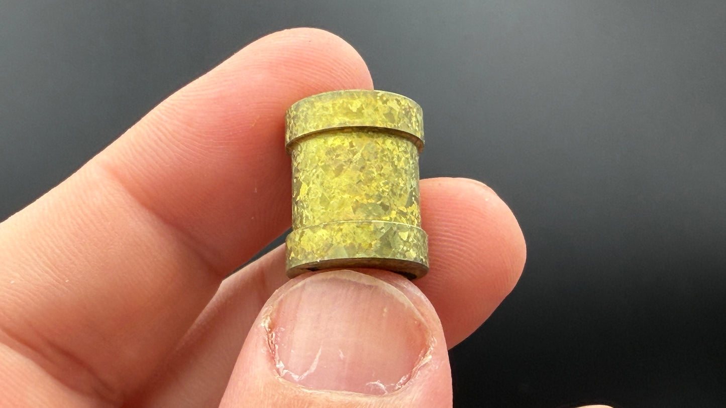Gold Crystal Titanium spool The End Bead