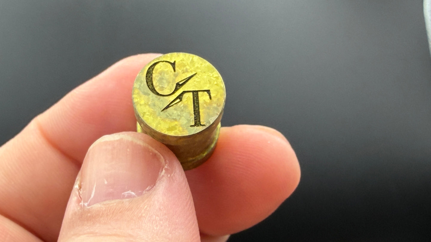Gold Crystal Titanium spool The End Bead