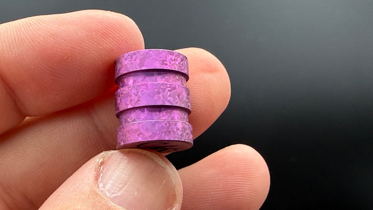 Pink Crystal Titanium two line The End Bead (Copy)