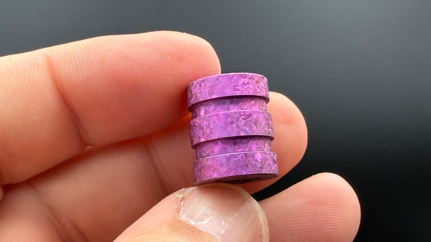 Pink Crystal Titanium two line The End Bead (Copy)
