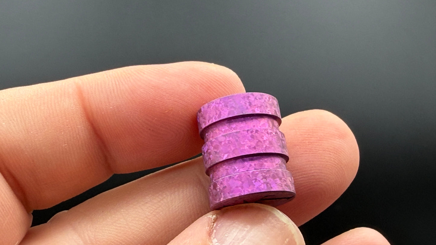 Pink Crystal Titanium two line The End Bead (Copy)