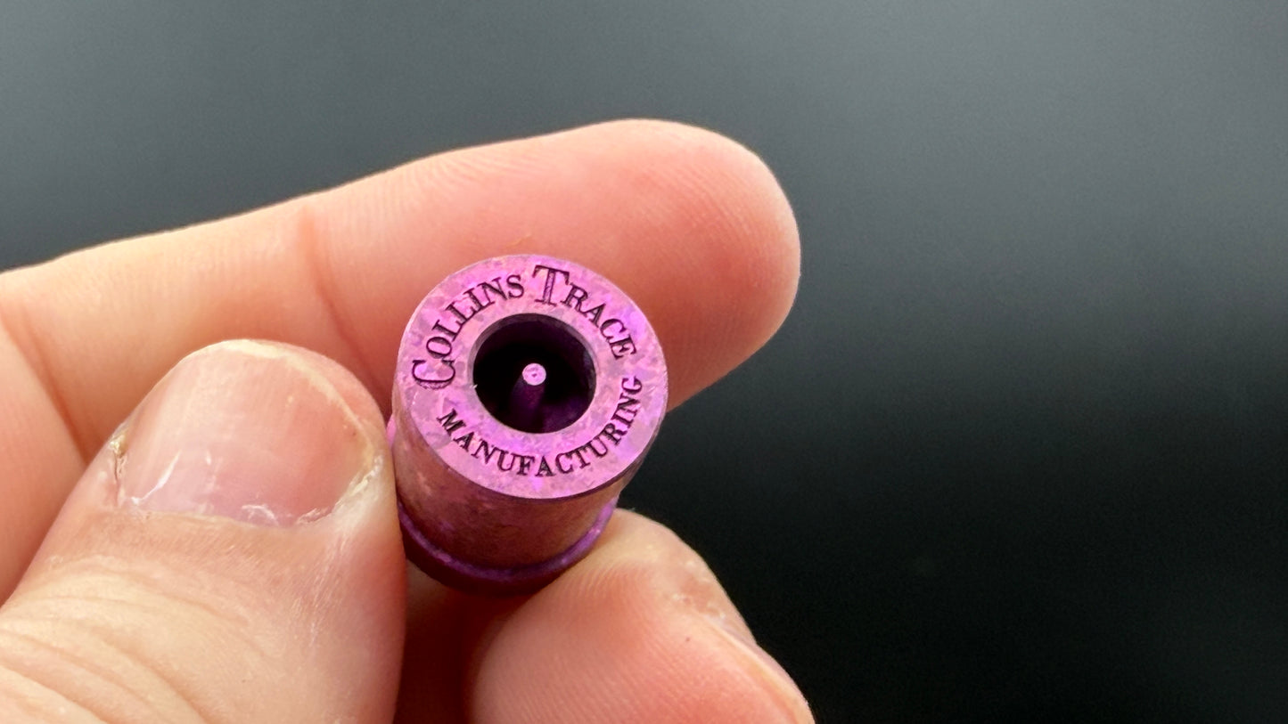 Pink Crystal Titanium spool The End Bead