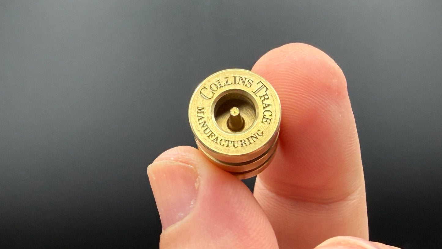 Brass Two Line with engraved logo