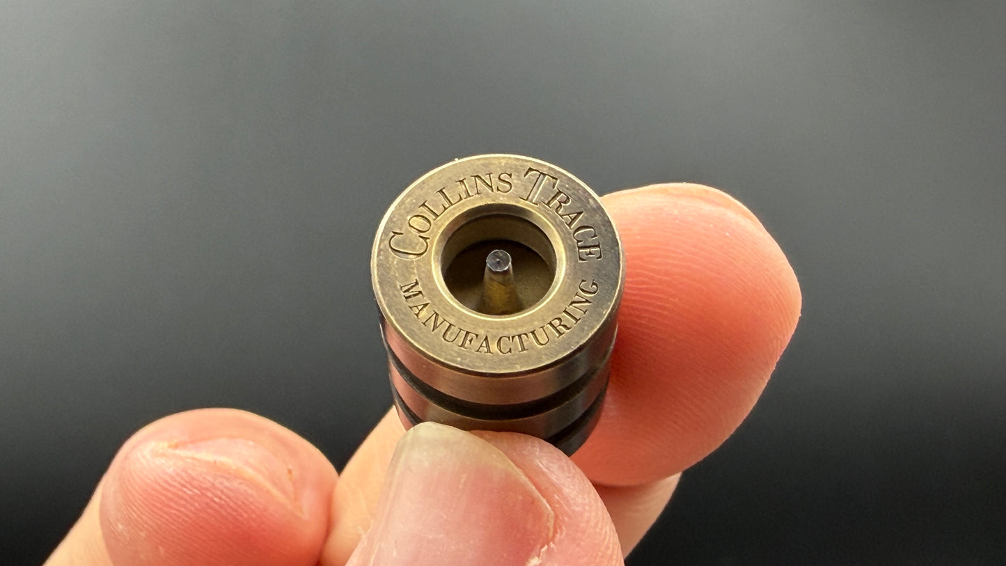 Antique Brass Two Line engraved logo