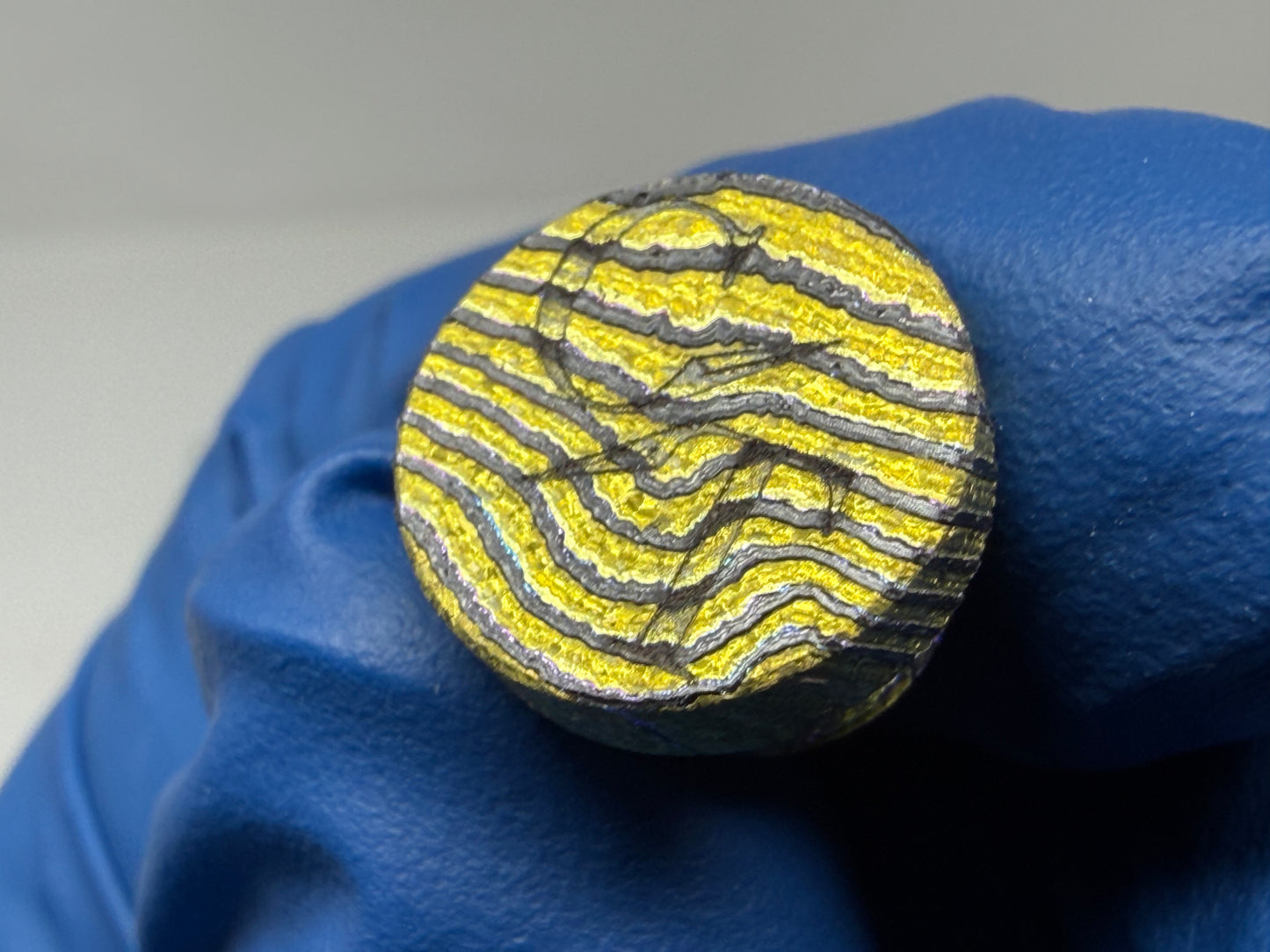 Gold Zircuti two line The End Bead