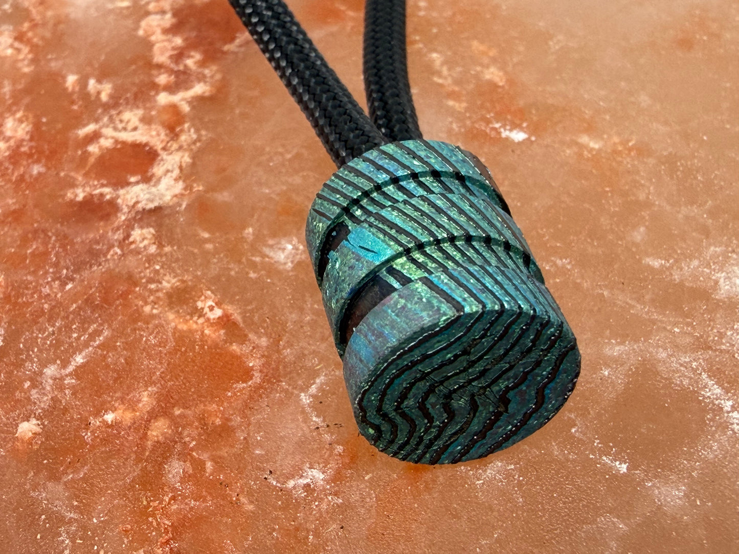 Green ZircuTi two line The End Bead