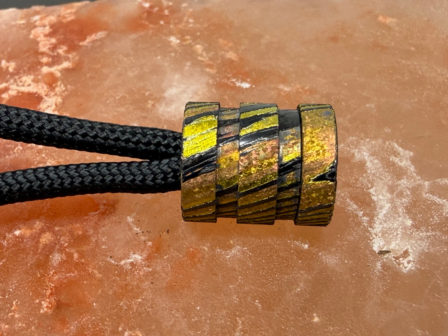 Rose Gold Zircuti two line The End Bead