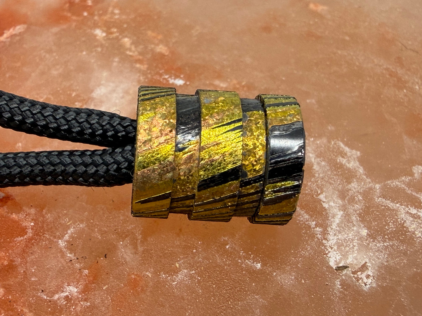 Rose Gold Zircuti two line The End Bead