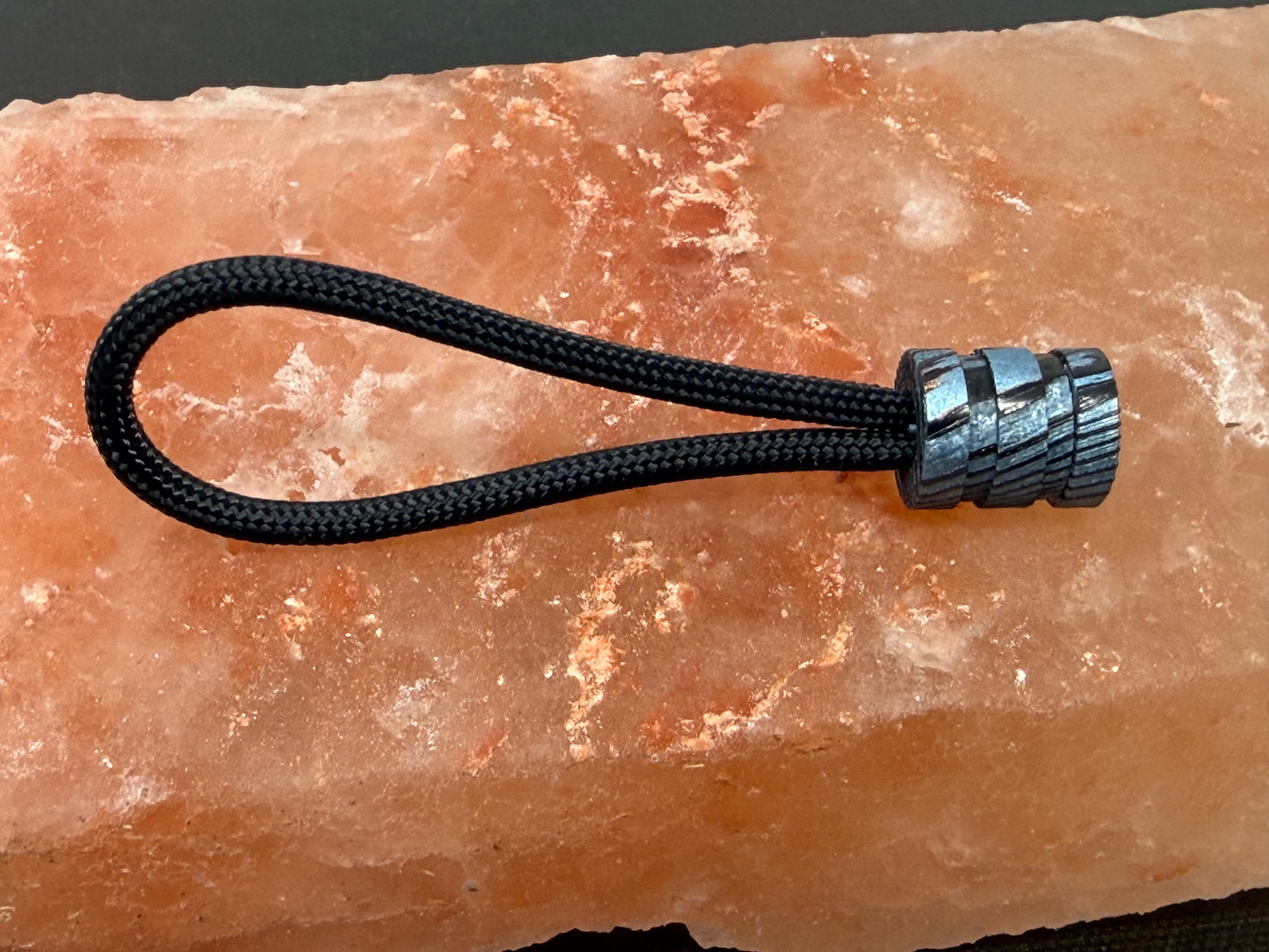 Ice Blue Zircuti two line The End Bead