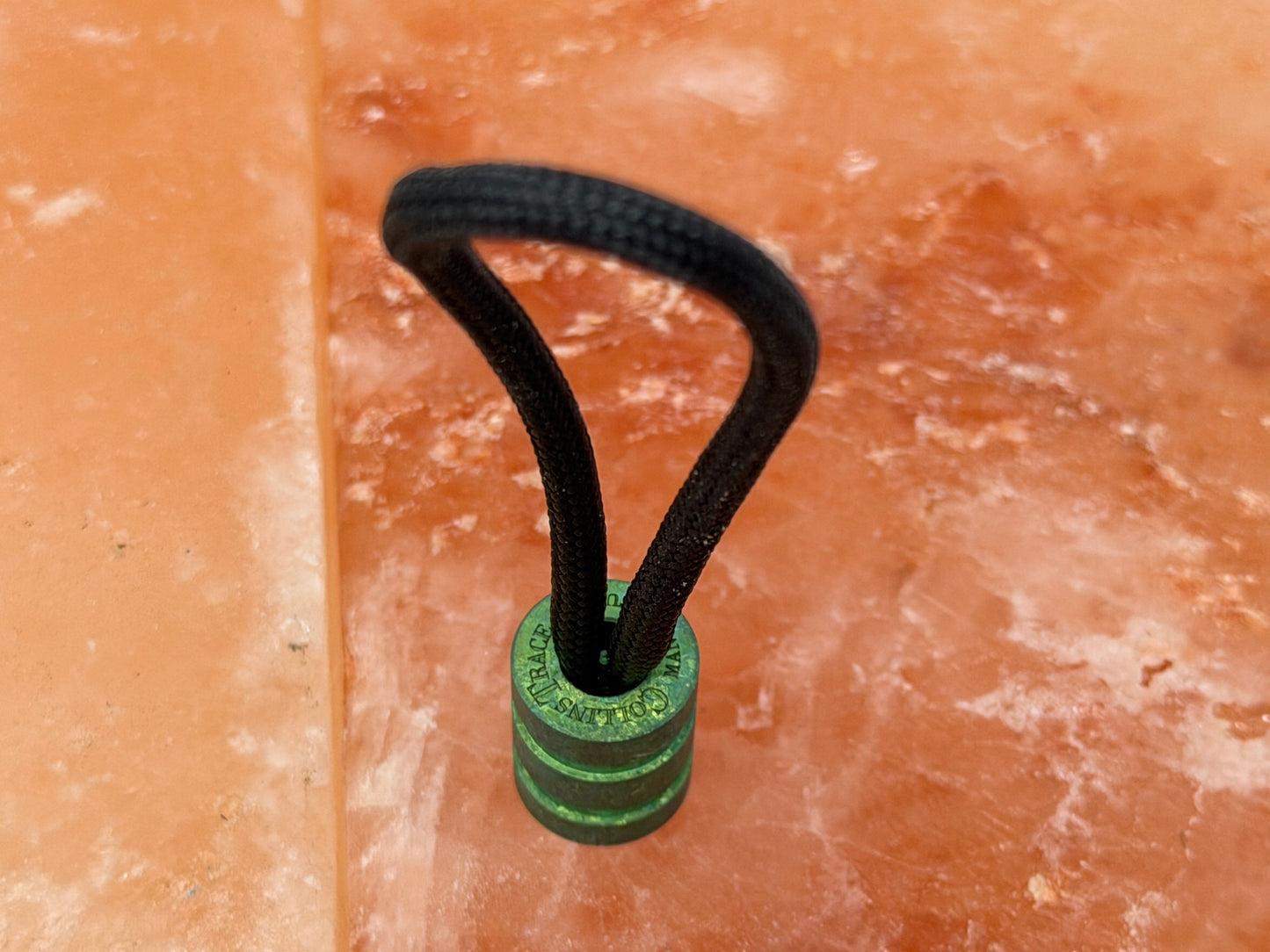 Green Crystal Titanium Two Line The End Bead