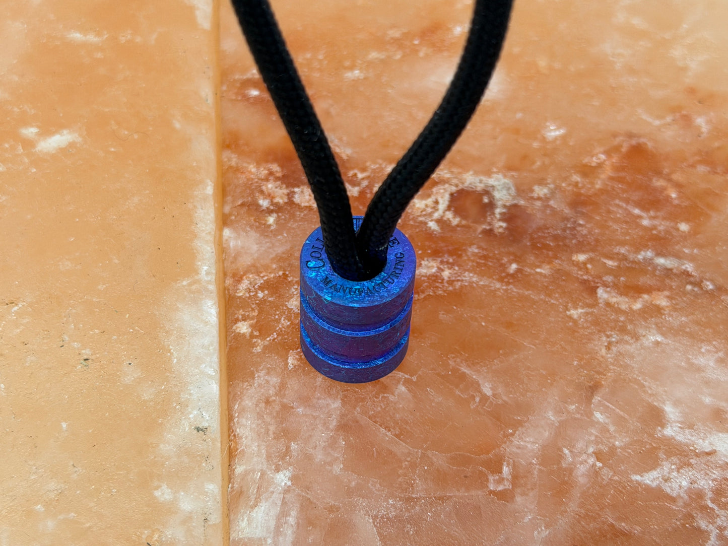 Blurple Crystal Titanium Two Line The End Bead