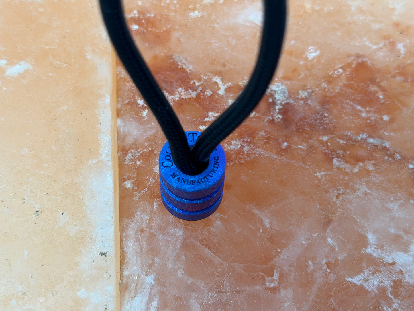 Blurple Crystal Titanium Two Line The End Bead