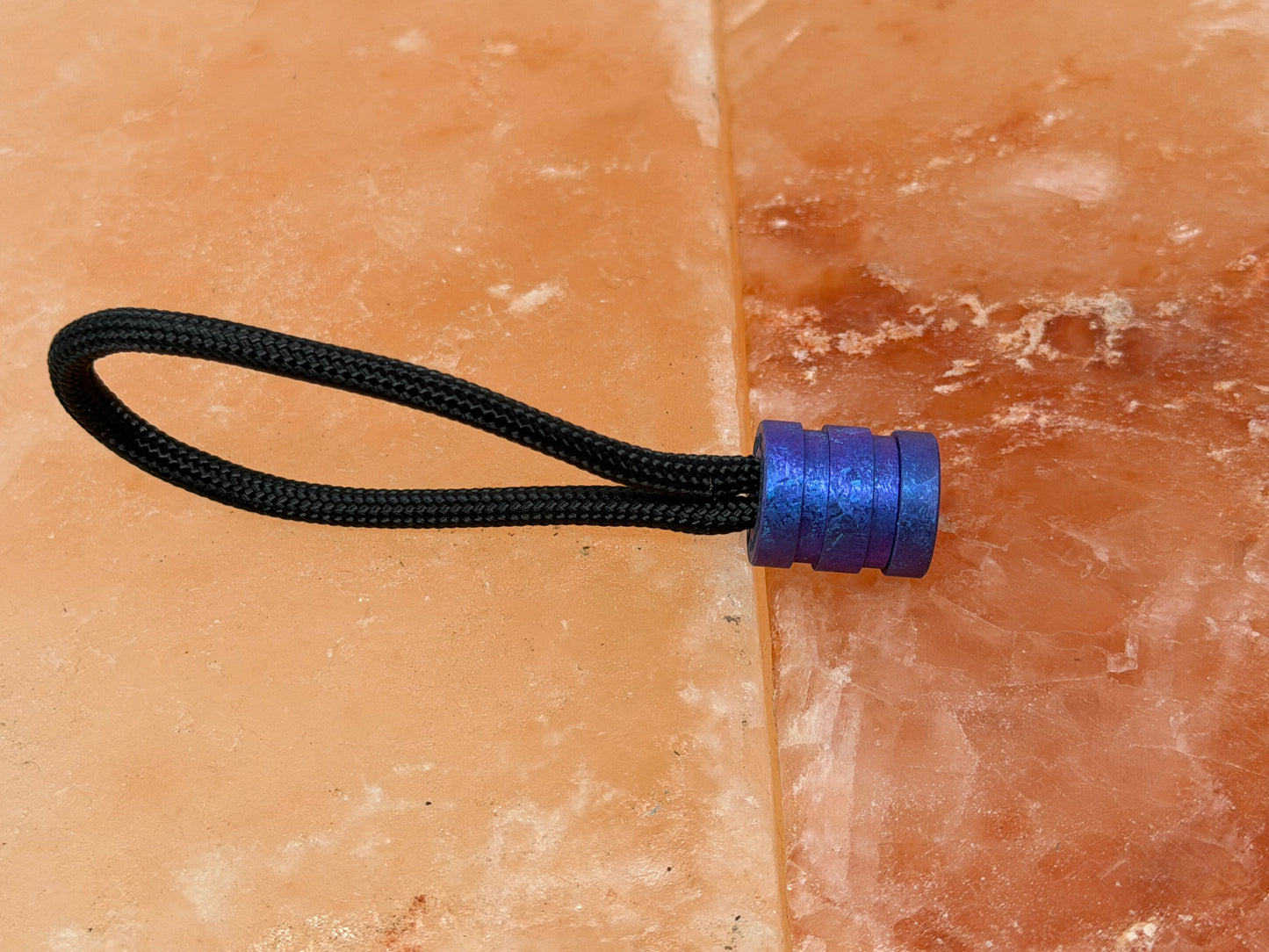 Blurple Crystal Titanium Two Line The End Bead