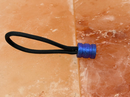 Blurple Crystal Titanium Two Line The End Bead