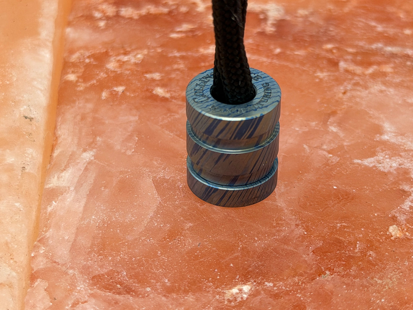 Blue and Gold Timascus The End Bead