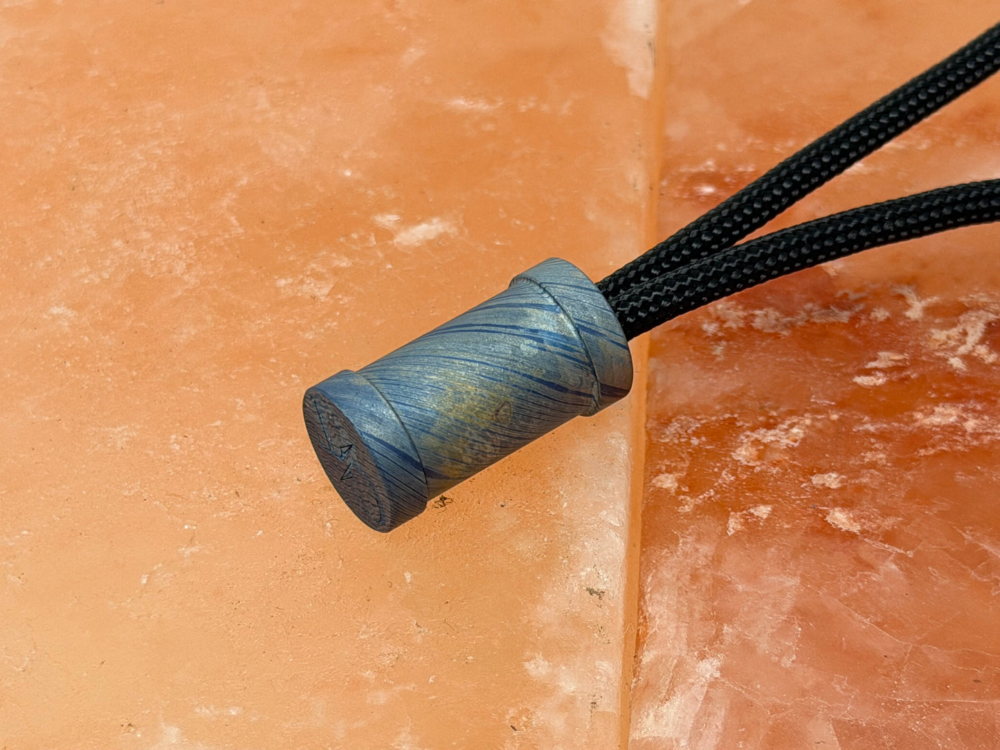 Timascus Blue and Gold The End Bead XL