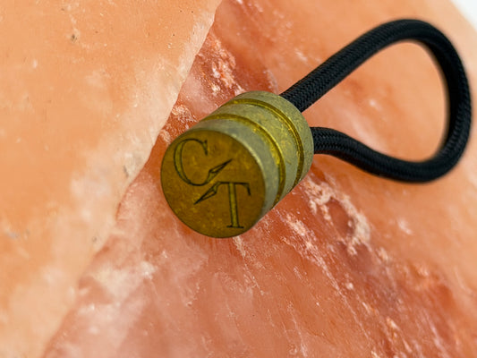Gold Crystal Titanium Two Line The End Bead