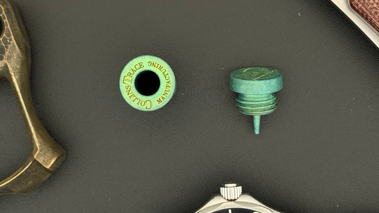 Green Crystal Titanium XL The End Bead