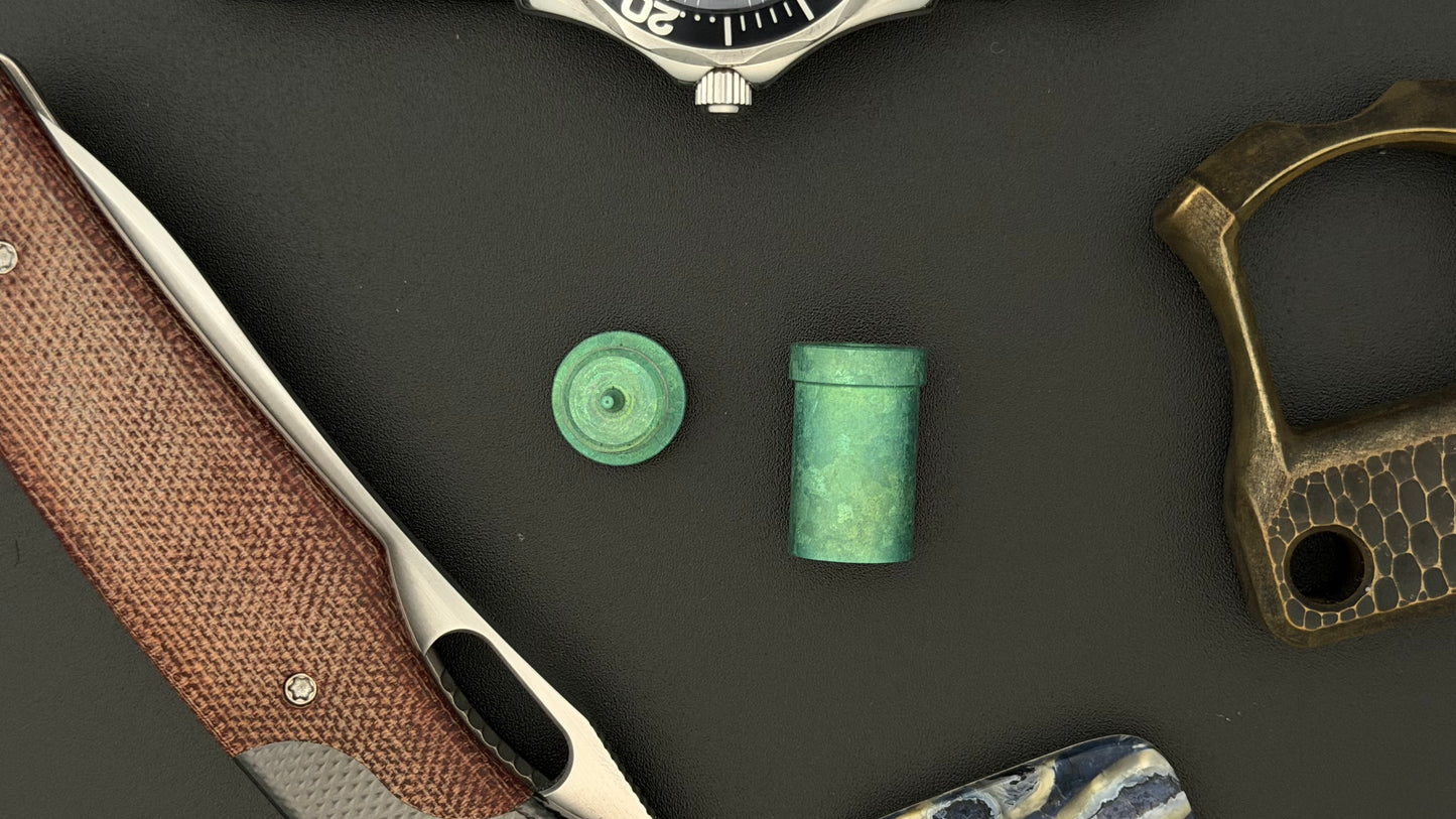 Green Crystal Titanium XL The End Bead