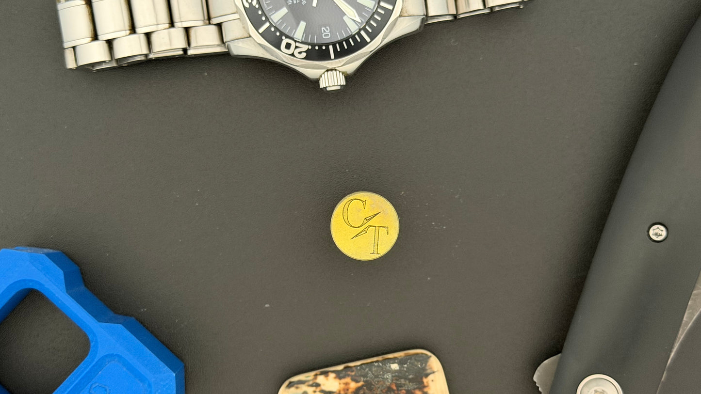 Gold Crystal Titanium XL The End Bead