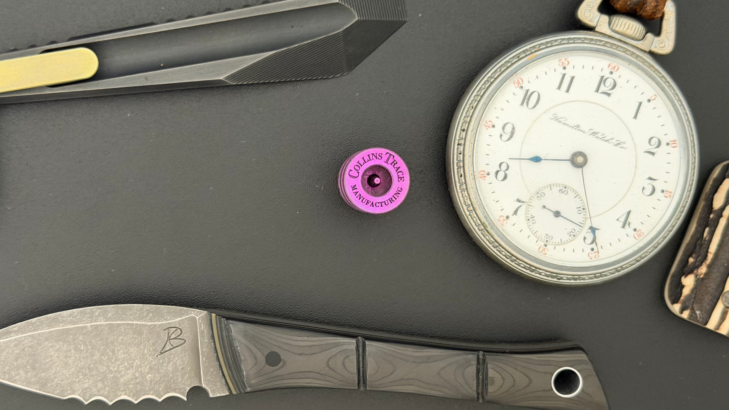 Pink Crystal Titanium Two Line The End Bead