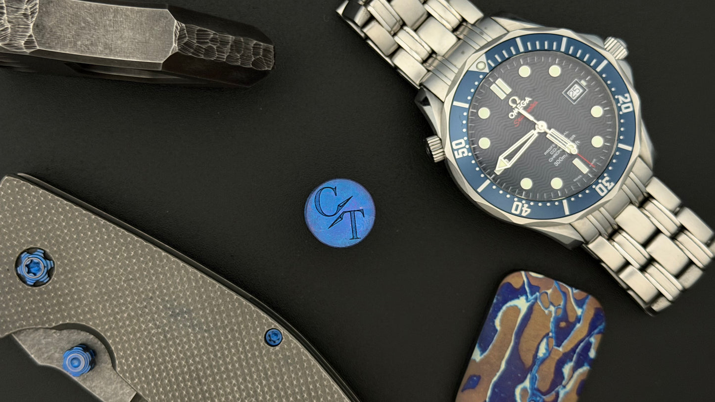 Blurple Crystal Titanium XL The End Bead
